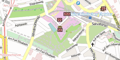 Stadtplan Drususstein Mainz