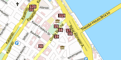 Große Mainzer Jupitersäule Stadtplan