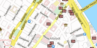 Stadtplan Landesmuseum Mainz