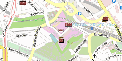 Zitadelle Mainz Stadtplan